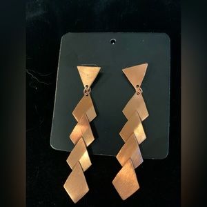 Copper dangled earrings